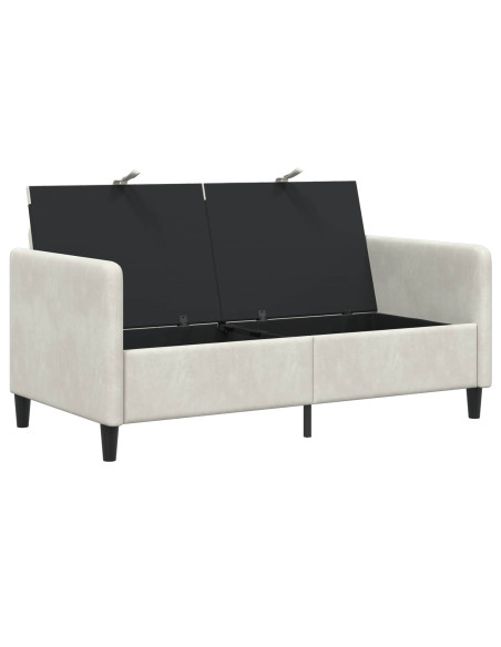 Divano con Storage Crema 152 x 78 x 87 cm Poliestere