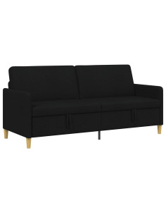 Divano con Storage Nero 192 x 78 x 87 cm Poliestere 2