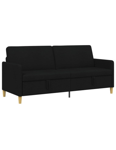 Divano con Storage Nero 192 x 78 x 87 cm Poliestere