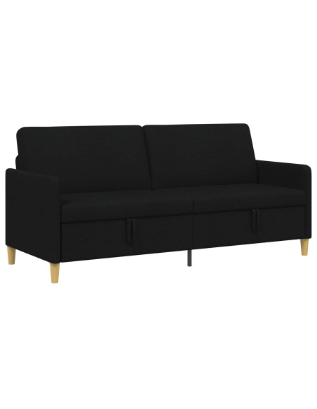 Divano con Storage Nero 192 x 78 x 87 cm Poliestere