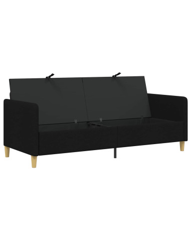 Divano con Storage Nero 192 x 78 x 87 cm Poliestere
