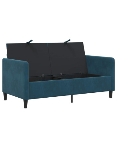 Divano con Storage Blu 152 x 78 x 87 cm Poliestere