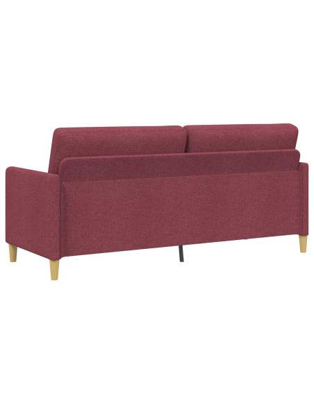 Divano con Storage Rosso Vino 192 x 78 x 87 cm Poliestere