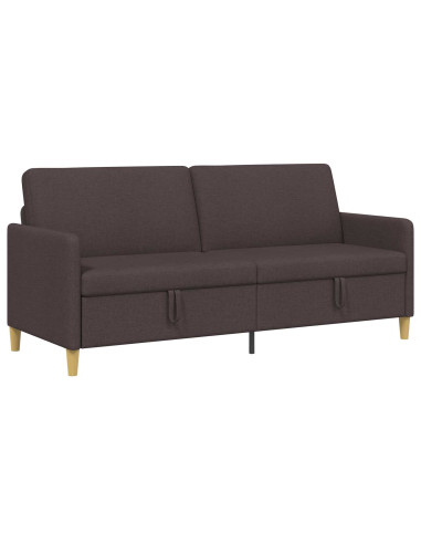 Divano con Storage Marrone Scuro 192 x 78 x 87 cm Poliestere