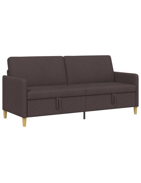 Divano con Storage Marrone Scuro 192 x 78 x 87 cm Poliestere