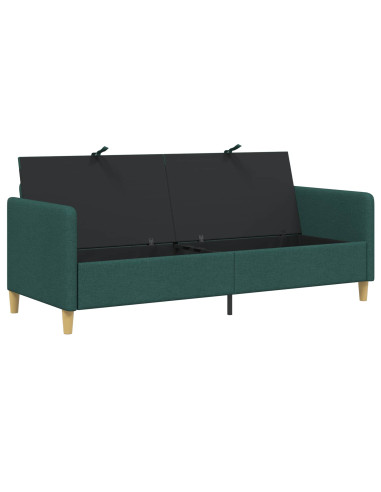 Divano con Storage Verde Scuro 192 x 78 x 87 cm Poliestere