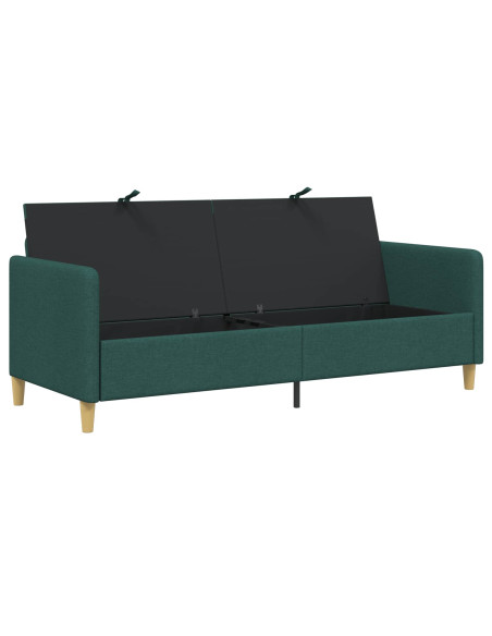 Divano con Storage Verde Scuro 192 x 78 x 87 cm Poliestere