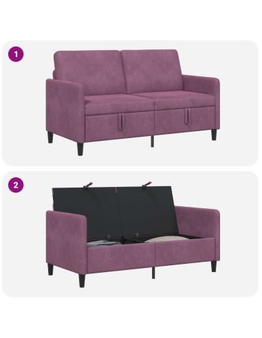 Divano con Storage Viola 152 x 78 x 87 cm Poliestere