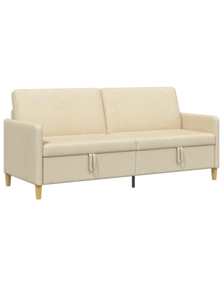Divano con Storage Crema 192 x 78 x 87 cm Poliestere