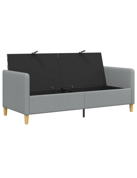 Divano con Storage Grigio Chiaro 172 x 78 x 87 cm Poliestere