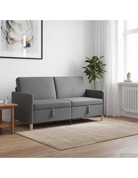 Divano con Storage Grigio Scuro 172 x 78 x 87 cm Poliestere