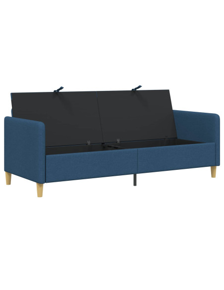 Divano con Storage Blu 192 x 78 x 87 cm Poliestere