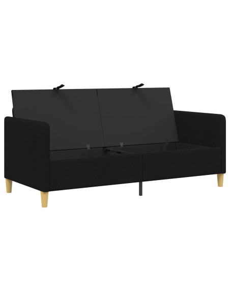 Divano con Storage Nero 172 x 78 x 87 cm Poliestere