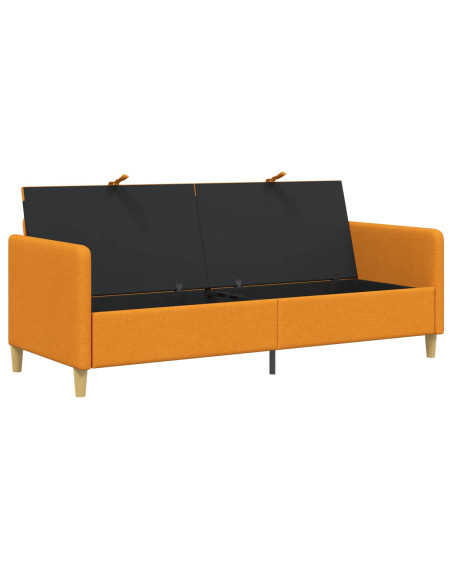 Divano con Storage Giallo Scuro 192 x 78 x 87 cm Poliestere