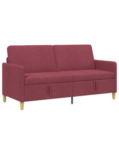 Divano con Storage Rosso Vino 172 x 78 x 87 cm Poliestere 2