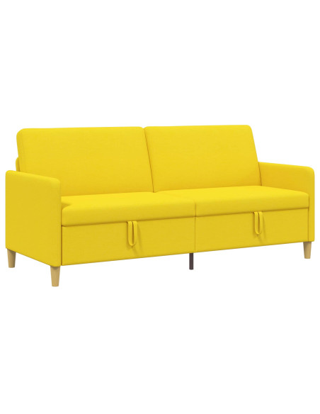 Divano con Storage Giallo Chiaro 192 x 78 x 87 cm Poliestere