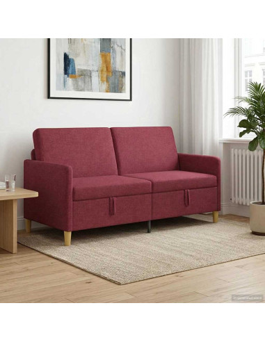 Divano con Storage Rosso Vino 172 x 78 x 87 cm Poliestere