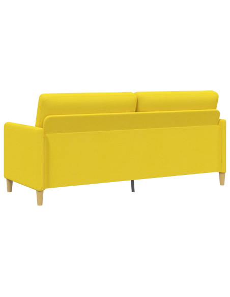 Divano con Storage Giallo Chiaro 192 x 78 x 87 cm Poliestere