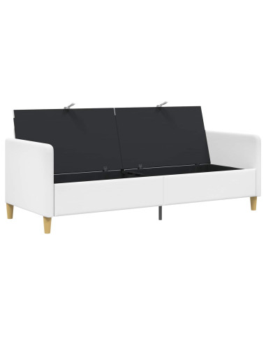 Divano con Storage Bianco 192 x 78 x 87 cm Poliestere