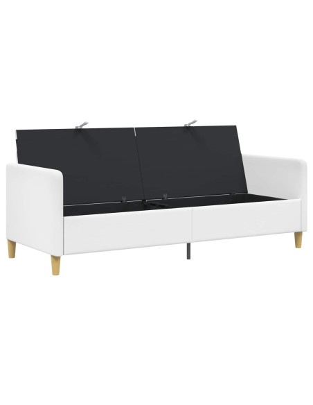 Divano con Storage Bianco 192 x 78 x 87 cm Poliestere