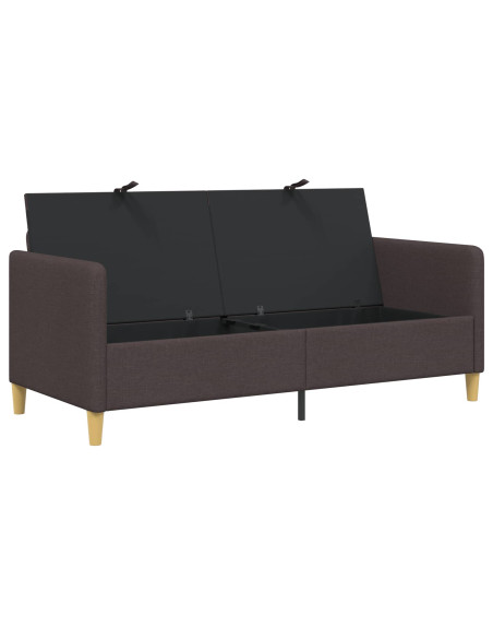 Divano con Storage Marrone Scuro 172 x 78 x 87 cm Poliestere