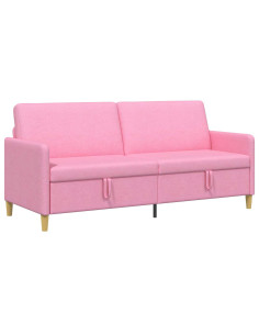 Divano con Storage Rosa 192 x 78 x 87 cm Poliestere 2