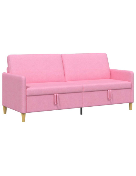 Divano con Storage Rosa 192 x 78 x 87 cm Poliestere