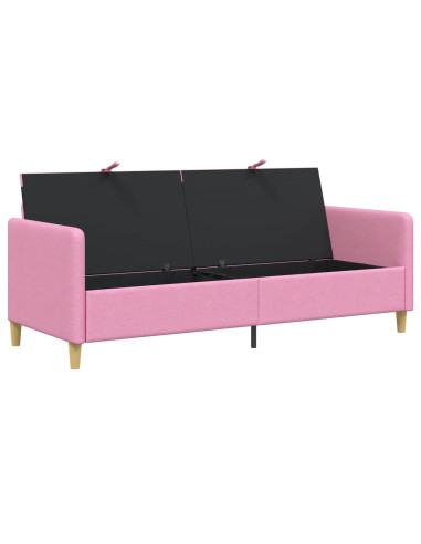Divano con Storage Rosa 192 x 78 x 87 cm Poliestere