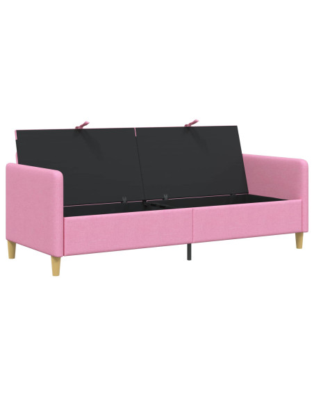 Divano con Storage Rosa 192 x 78 x 87 cm Poliestere