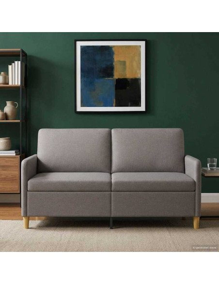 Divano con Storage Tortora 172 x 78 x 87 cm Poliestere