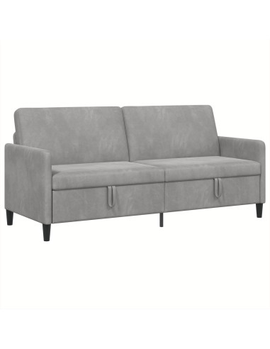 Divano con Storage Grigio Chiaro 192 x 78 x 87 cm Poliestere