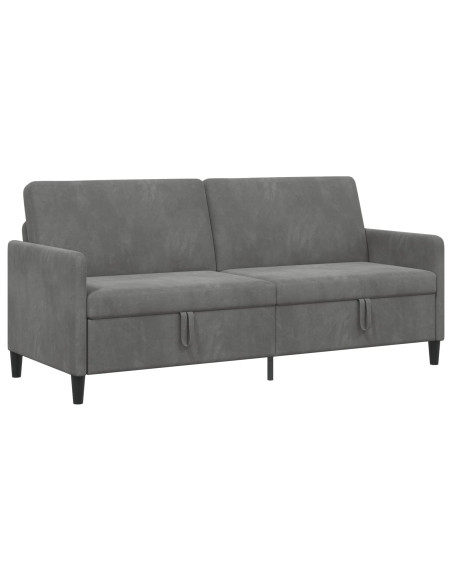 Divano con Storage Grigio Scuro 192 x 78 x 87 cm Poliestere
