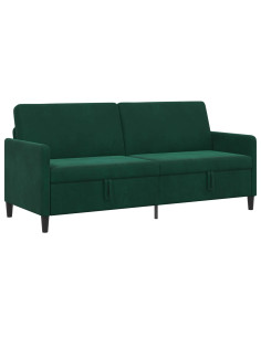 Divano con Storage Verde Scuro 192 x 78 x 87 cm Poliestere 2