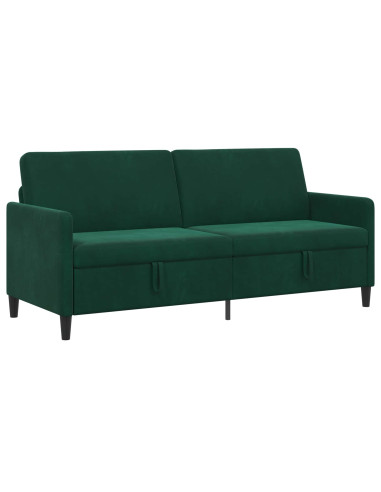 Divano con Storage Verde Scuro 192 x 78 x 87 cm Poliestere