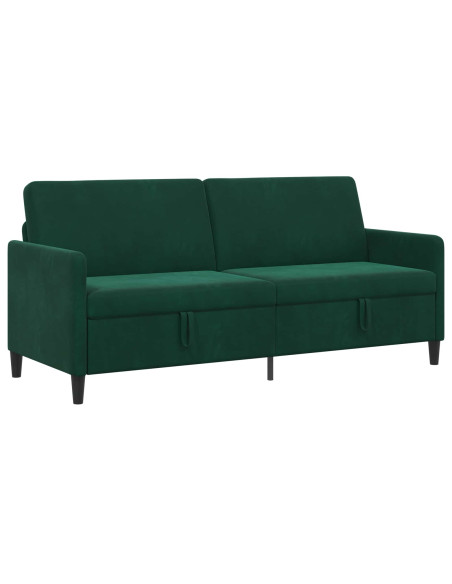 Divano con Storage Verde Scuro 192 x 78 x 87 cm Poliestere