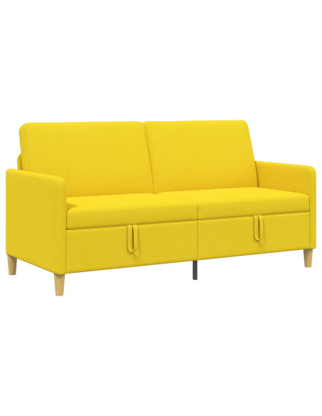 Divano con Storage Giallo Chiaro 172 x 78 x 87 cm Poliestere
