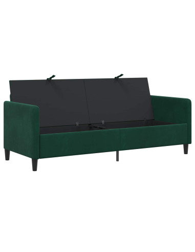 Divano con Storage Verde Scuro 192 x 78 x 87 cm Poliestere