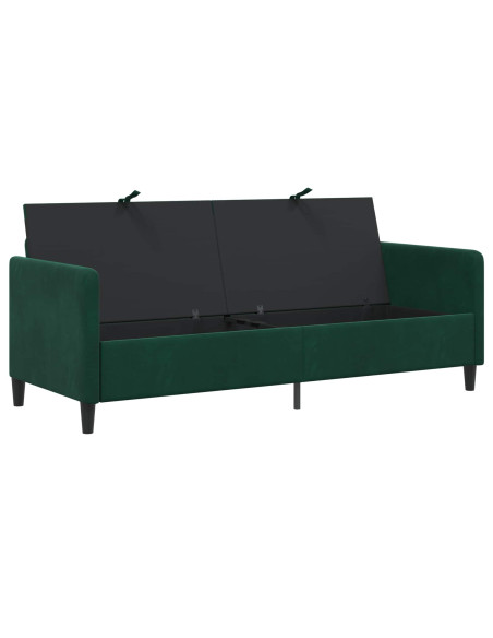 Divano con Storage Verde Scuro 192 x 78 x 87 cm Poliestere