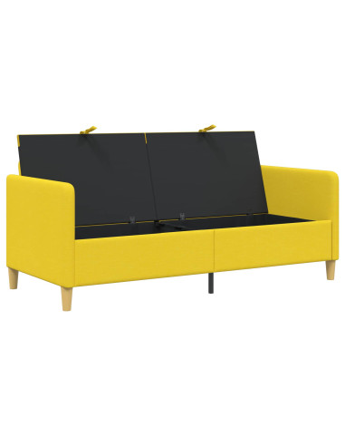 Divano con Storage Giallo Chiaro 172 x 78 x 87 cm Poliestere