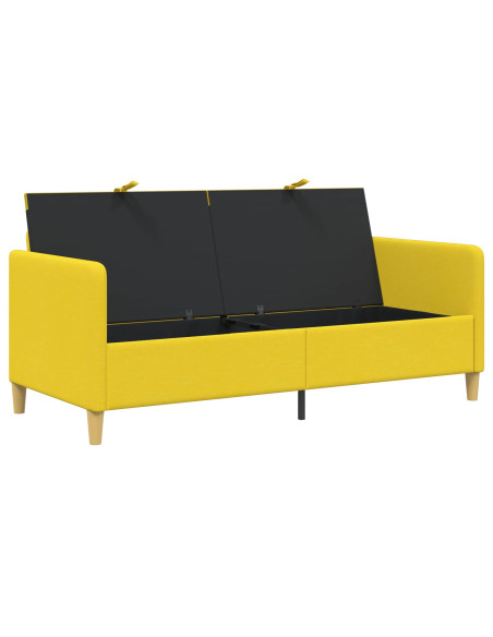 Divano con Storage Giallo Chiaro 172 x 78 x 87 cm Poliestere