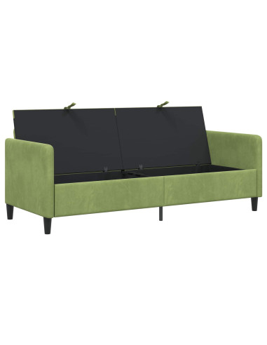Divano con Storage Verde chiaro 192 x 78 x 87 cm Poliestere