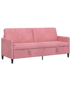 Divano con Storage Rosa 192 x 78 x 87 cm Poliestere 2