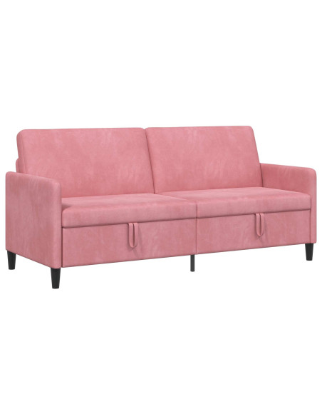Divano con Storage Rosa 192 x 78 x 87 cm Poliestere