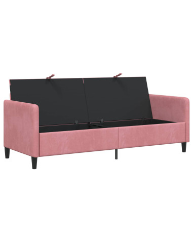 Divano con Storage Rosa 192 x 78 x 87 cm Poliestere