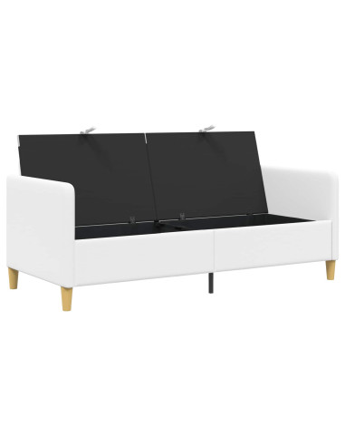 Divano con Storage Bianco 172 x 78 x 87 cm Poliestere