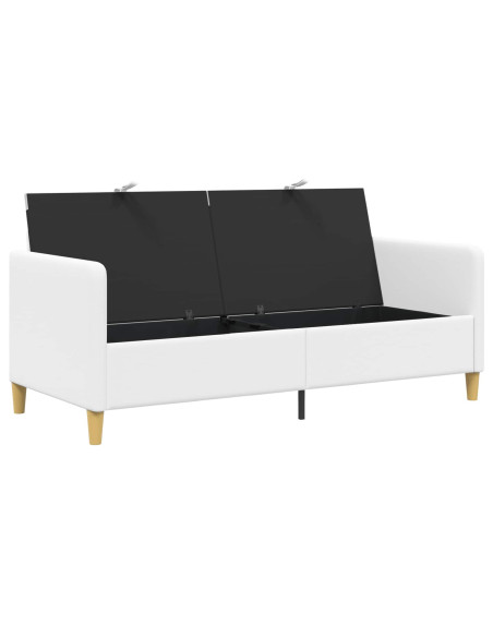 Divano con Storage Bianco 172 x 78 x 87 cm Poliestere