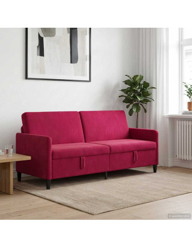 Divano con Storage Rosso Vino 192 x 78 x 87 cm Poliestere