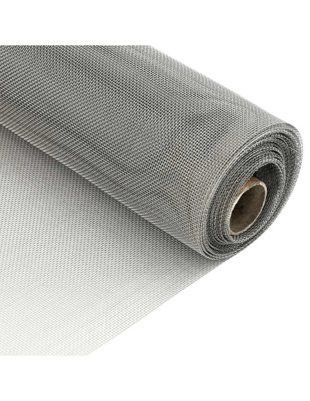 Rete per schermatura 60 x 2000 cm 20 Mesh Argento