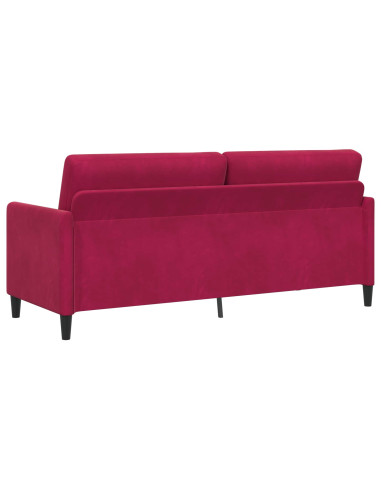 Divano con Storage Rosso Vino 192 x 78 x 87 cm Poliestere