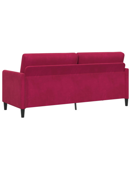 Divano con Storage Rosso Vino 192 x 78 x 87 cm Poliestere
